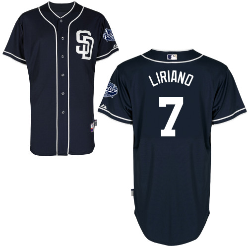 Rymer Liriano #7 Youth Baseball Jersey-San Diego Padres Authentic Alternate 1 Cool Base MLB Jersey